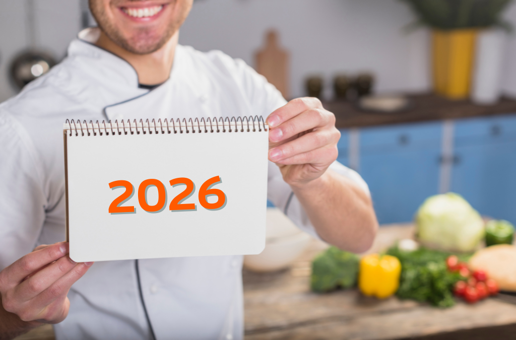 pessoa mostrando o calendário comercial de 2026